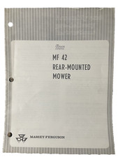 Massey Ferguson MF 42 Mower Assembly Instruction Booklet 1967 Rear mounted Vtg