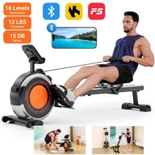 Magnetic Rowing Machine Rower with LCD Monitor Home Gym Fitness Cardio Workout