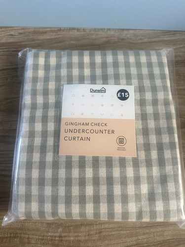 Gingham check undercounter - gingham,