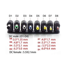 1set Universal Laptop DC Power Supply Adapter Connector AC DC Jack Charger plug