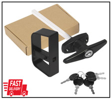 Shed Door Latch T-Handle Lock Kit with 5 Keys, Set 4½" and 5½" Stem Storage Barn