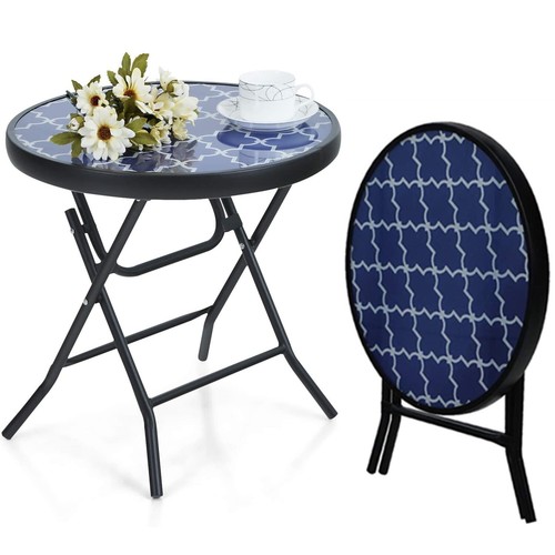Glass round side coffee - glass,
