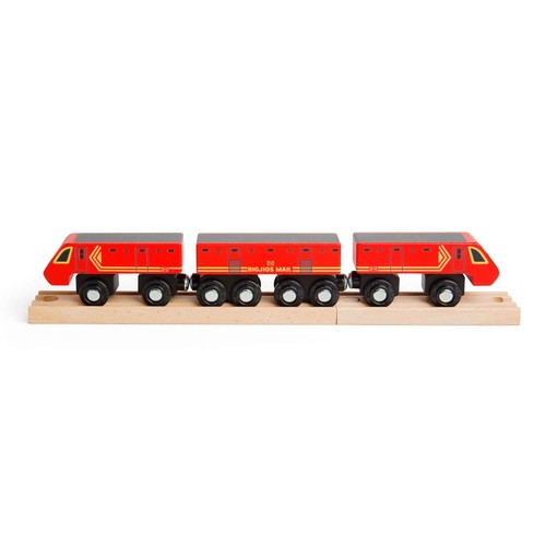 Bigjigs rail red postal - red, train