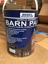 Bedec Barn Paint Black Satin 5 Litre