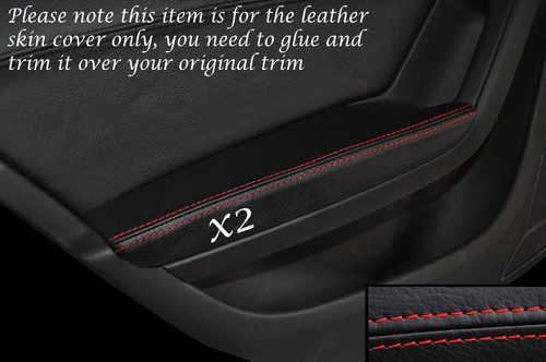 Red stitch rear door - red, 2x
