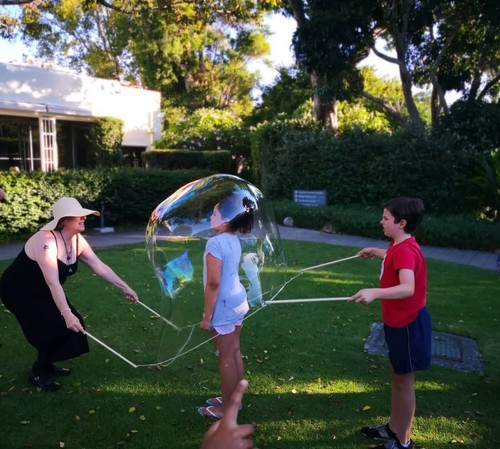 Sensory bubbles stand inside - bubbles, &