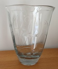 Vintage Swedish Stromberg 'Fish & Sea Weed' Art Glass Vase