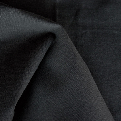 Black cotton canvas - black,