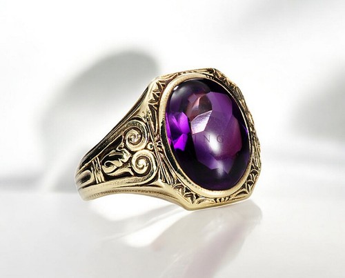 Amethyst oval cut - oval, with