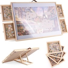 Puzzle Board Folding Tilting Puzzle Table Wooden Jigsaw Board Non-Slip Mat Surfa