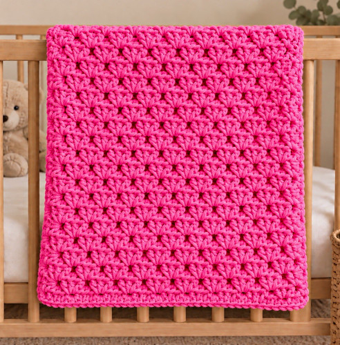 Handmade crochet baby blanket - handmade,