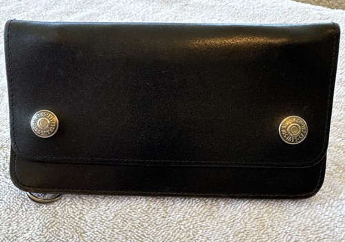 Levi black leather chain - leather,