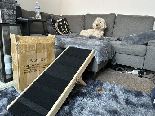 Wooden dog ramp adjustable - wooden,