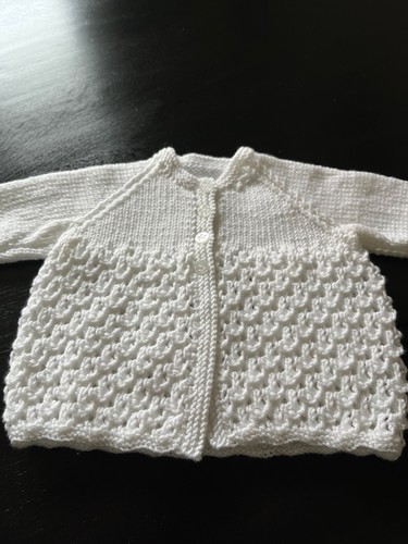 Hand knitted baby matinee - knitted,