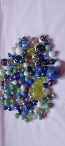 Glass marbles some vintage - some,