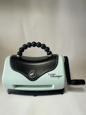 Sizzix Texture Boutique Embossing Cardmaking Purse Style Aqua & Black Machine