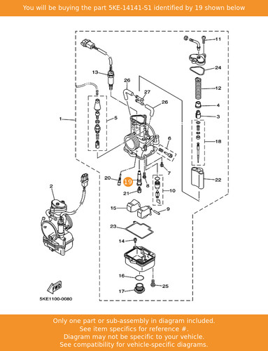 Yamaha nozzle main - yamaha, (s-1)