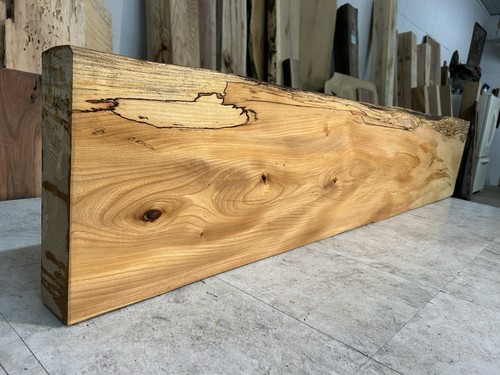 Spalted elm mantle fireplace - elm, mantle/fireplace