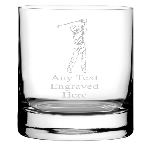 Engraved golfer whisky - engraved, /