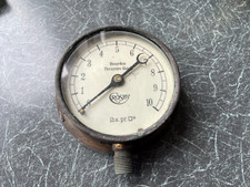 rare vintage antique Crosby Bourdon Pressure Gauge 4" face stationary engine