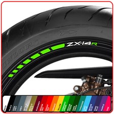 ZX14R wheel rim stickers decals - choice of 20 colours - zx- 14 ninja