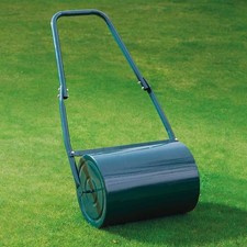 60L Garden Lawn Roller H Duty Water Sand Filled Steel Manual Push Rolling Drum