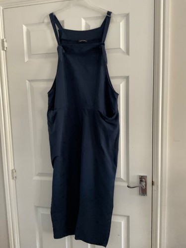 Ladies navy dungarees - one, size