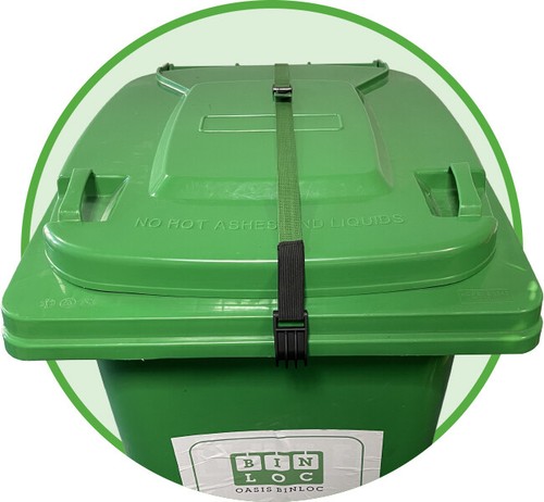 Green wheelie bin strap - green,