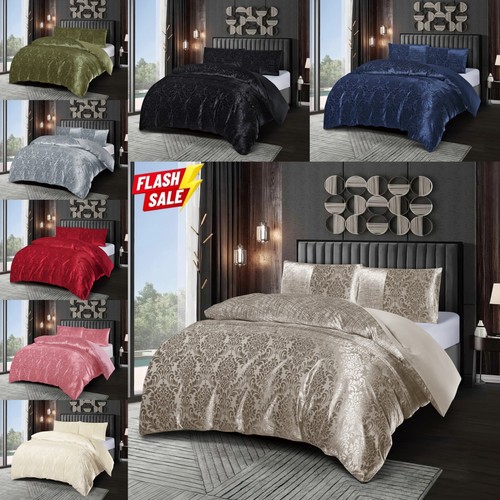 Floral jacquard damask duvet - floral,