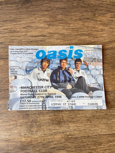 Oasis original ticket - , stub