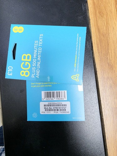 Sim card easy memorable - ee,