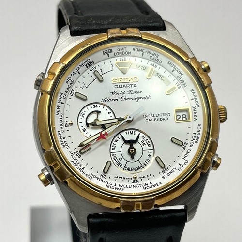 Seiko world timer 6m15 0020 - world,