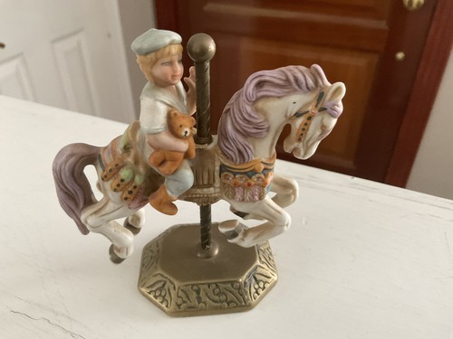 Vintage carousel ceramic horse - vintage,