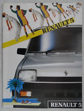 RENAULT 5 Brochure 1983: Std,TL,GTL,Auto,TX, Gordini Turbo. Spec. Colours. 16pgs