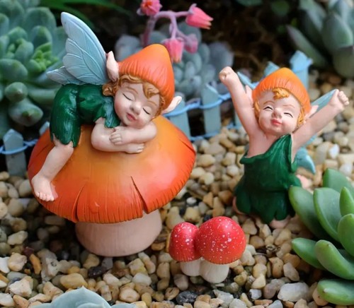 Cute garden fairies elves set - garden,