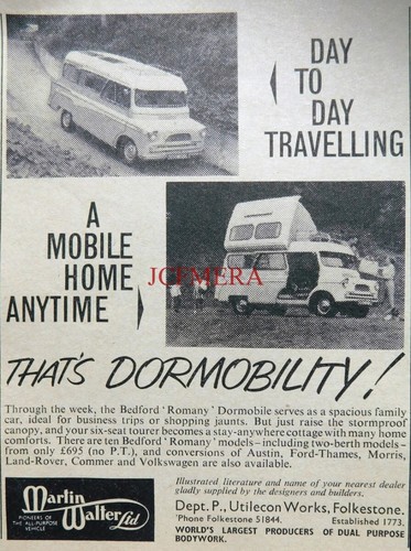 Bedford dormobile caravan - dormobile,
