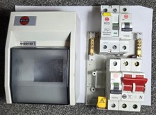 WYLEX 2 WAYS NH204/63 plastic GARAGE UNIT with spare RCD Consumer Unit/Fuse Box
