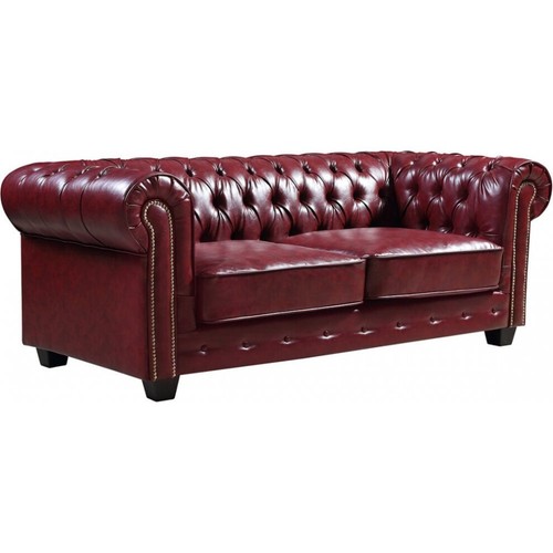 Chesterfield red leather - chesterfield,