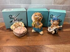 Pendelfin Bunny Rabbits Vintage Figures Lot of 3