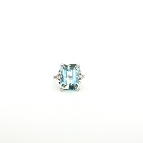 Estate 14k aquamarine ring - 14k,