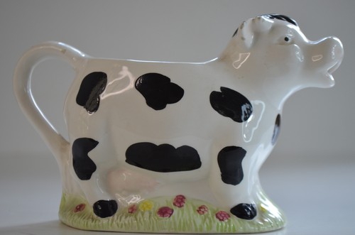 Cow milk jug grass - jug, on