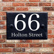 Slate House Sign Personalised