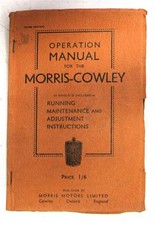 MORRIS Cowley Car Owners