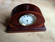 Edwardian Inlaid Mahogany Mantel Clock