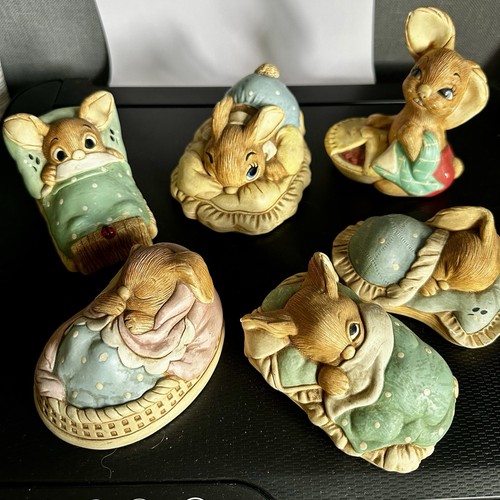 Pendelfin rabbits set 6 - rabbits,