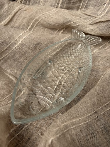 Vintage glass fish - glass,