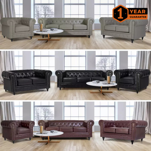 Chesterfield sofa suite - suite, faux