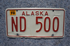 1978 alaska license - 1978, plate