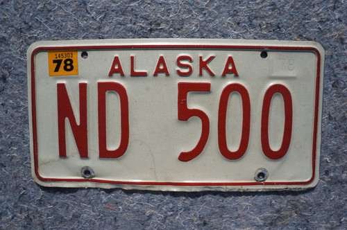 1978 alaska license plate - license,