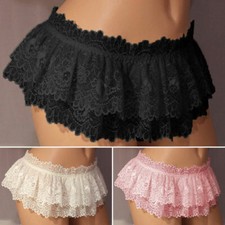 Sexy Women's Lace Frilly Briefs Panties Hot Pants Mini Skirt Shorts Knickers